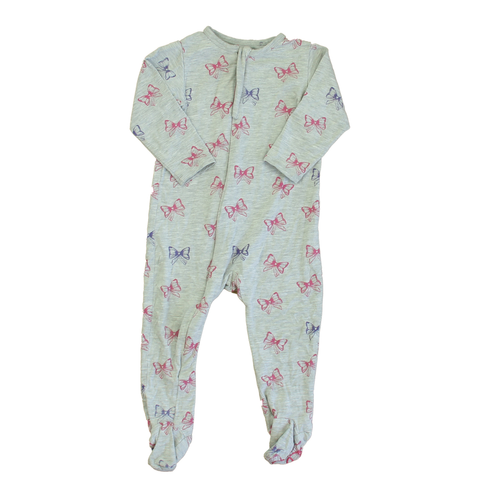 Egg Girls Gray Bows Long Sleeve Outfit size: 12 Months